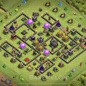 Rathaus Level 9 Farmen Base 2025, Anti Alles, Hybrid, Layout #1566