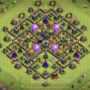 Rathaus Level 9 Farmen Base 2025, Max Level, Hybrid, Layout #1602