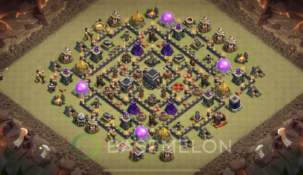 Town Hall Level 9 War Base Design 2025, Anti 3 Stars, Anti Everything, Layout #1728