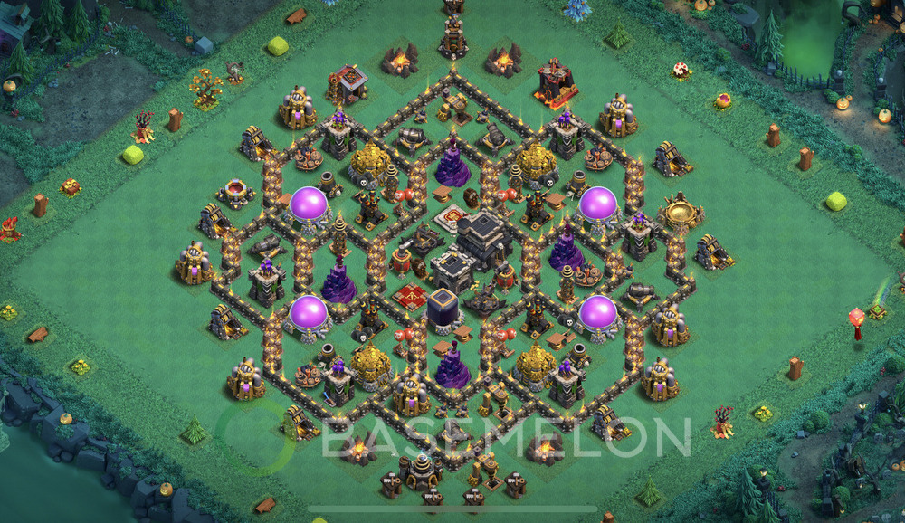 Hôtel de Ville Level 9 Farming Base  2025, Niveaux max, Hybride, Village #1735
