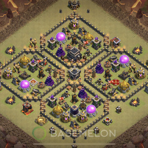 Rathaus Level 9 Krieg Base, Max Level, Hybrid, Layout #174