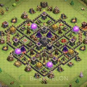 Rathaus Level 9 Verteidigung Base 2025, Max Level, Hybrid, Layout #1753