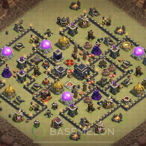 Rathaus Level 9 Krieg Base 2025, Anti 3 Sterne, Hybrid, Layout #1783