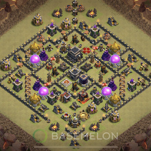 Rathaus Level 9 Krieg Base 2025, Anti Alles, Hybrid, Layout #1834