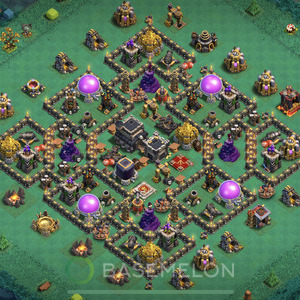 Rathaus Level 9 Farmen Base, Max Level, Hybrid, Layout #189