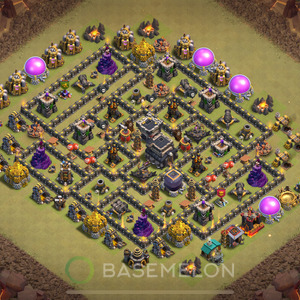 Rathaus Level 9 Krieg Base 2025, Max Level, Anti Alles, Layout #1891