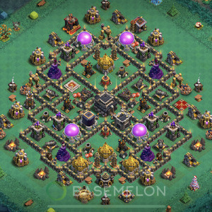 Rathaus Level 9 Farmen Base 2025, Max Level, Anti Air, Layout #2048