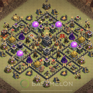 Rathaus Level 9 Krieg Base 2025, Anti 2 Sterne, Hybrid, Layout #2049