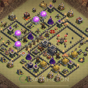 Rathaus Level 9 Krieg Base 2025, Max Level, Anti Air, Layout #2064