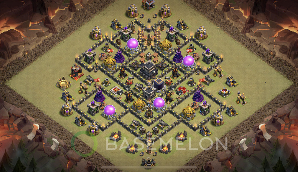 Town Hall Level 9 War Base Design 2025, Anti 2 Stars, Anti Everything, Layout #2112