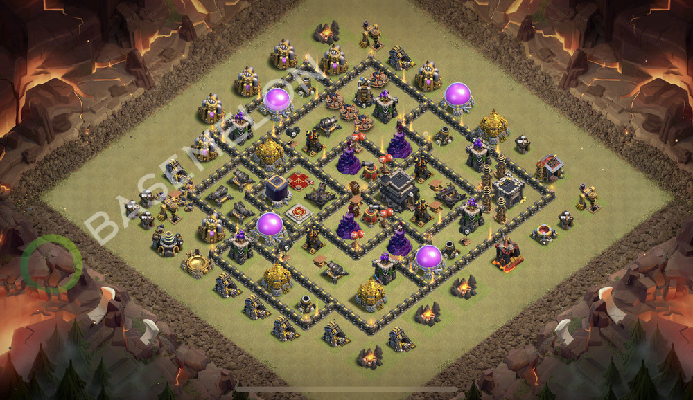 Town Hall Level 9 War Base Design 2025, Anti 3 Stars, Anti Everything, Layout #2144