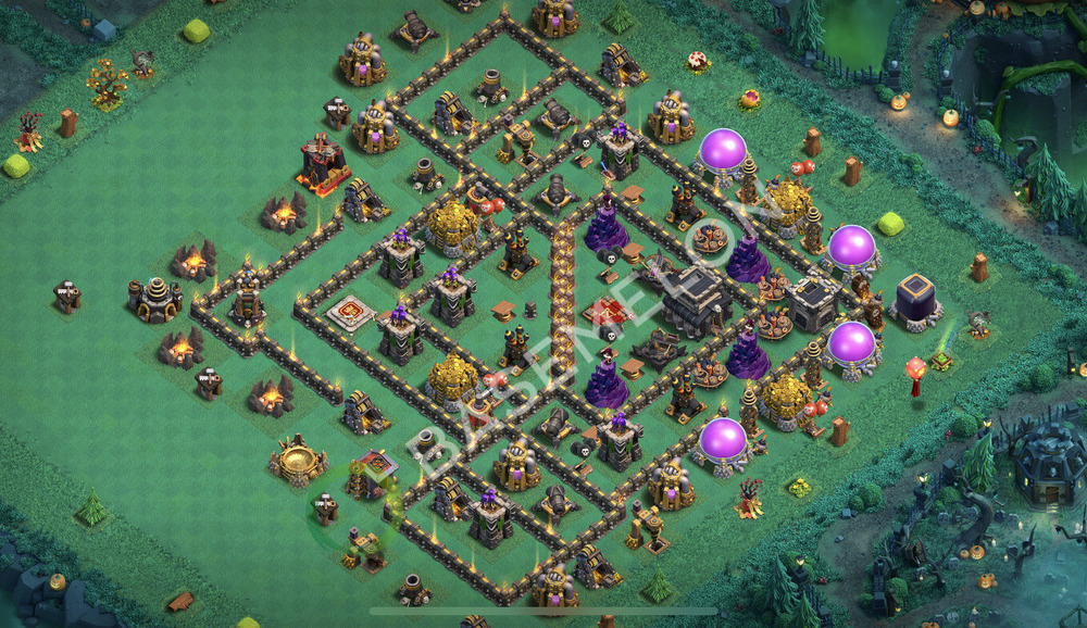 Town Hall Level 9 Trophy/Defense Base Design 2025, Anti Everything, Layout #2260