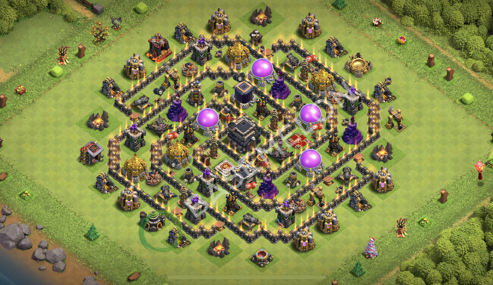 Rathaus Level 9 Farmen Base 2025, Max Level, Anti Alles, Layout #2285