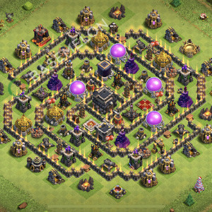 Town Hall Level 9 Farm Base Design 2025, Max Levels, Anti Everything, Layout #2285