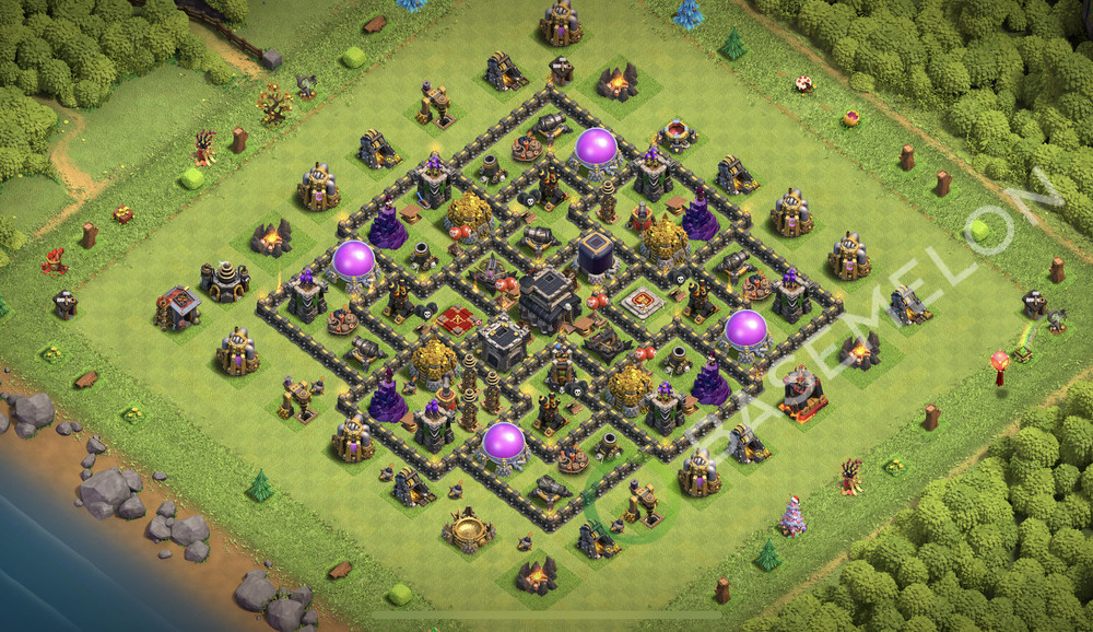 Rathaus Level 9 Farmen Base 2025, Anti Alles, Hybrid, Layout #2290