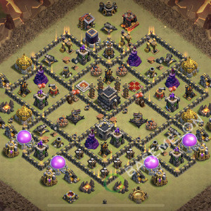 Town Hall Level 9 War Base Design 2025, Anti 3 Stars, Anti Everything, Layout #2298