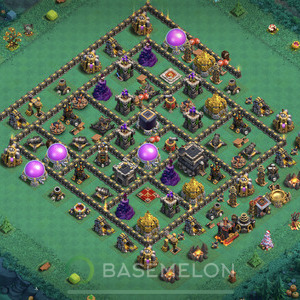 Rathaus Level 9 Verteidigung Base, Anti Air, Layout #231
