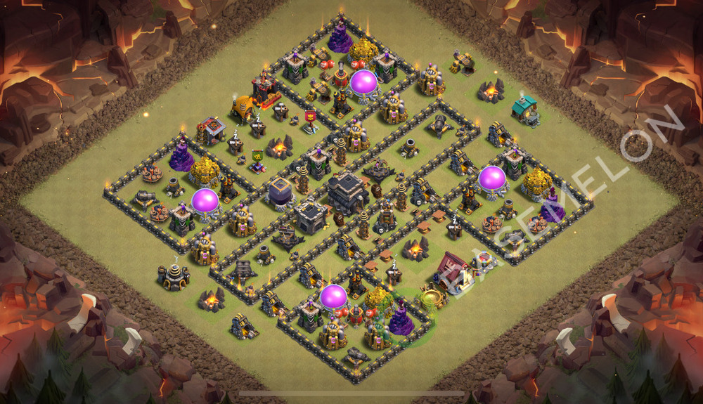 Rathaus Level 9 Krieg Base 2025, Anti Alles, Hybrid, Layout #2322