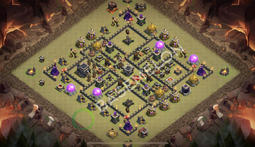 Town Hall Level 9 War Base Design 2025, Anti Everything, Layout #2341