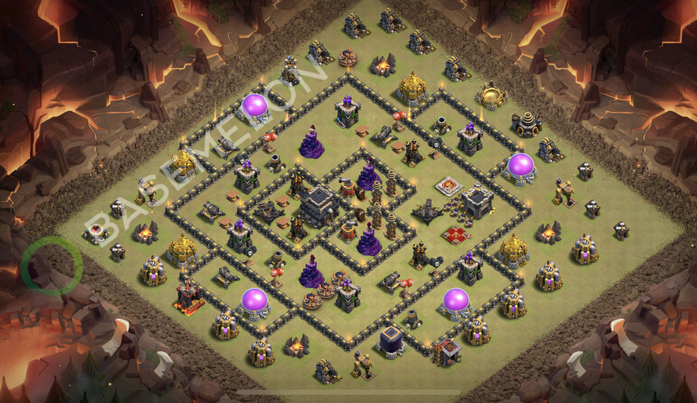 Aldea del Ayuntamiento Nivel 9 para Guerra, Anti 3 Estrellas Diseño 2025, #2346