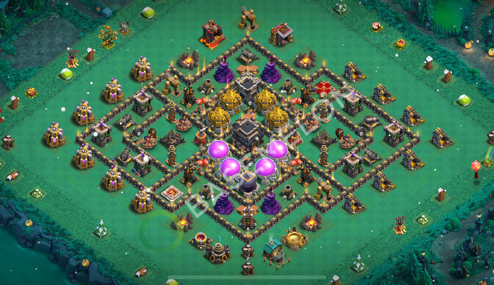 Town Hall Level 9 Farm Base Design 2025, Max Levels, Anti 2 Stars, Layout #2361