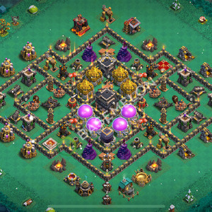 Town Hall Level 9 Farm Base Design 2025, Max Levels, Anti 2 Stars, Layout #2361