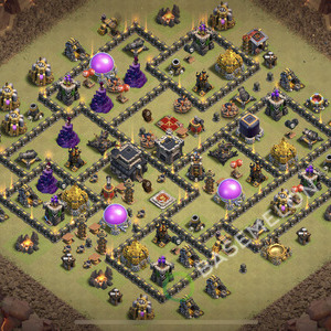 Town Hall Level 9 War Base Design 2026, Anti Everything, Layout #2481