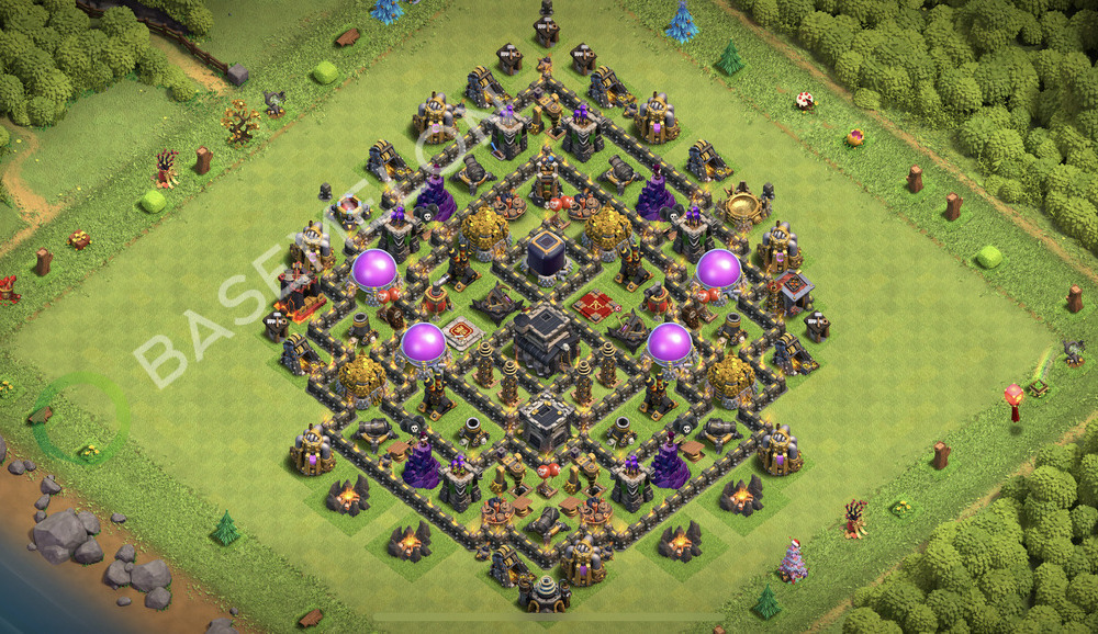 Aldea del Ayuntamiento Nivel 9 para Farming, Niveles Máximos, Híbrido Diseño 2026, #2498