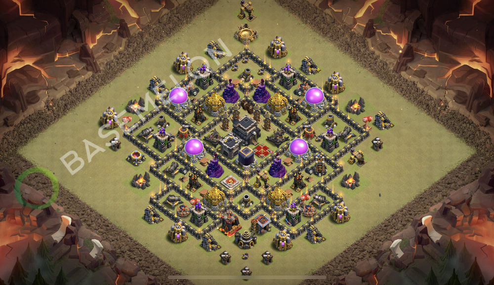 Town Hall Level 9 War Base Design 2026, Max Levels, Hybrid, Layout #2521