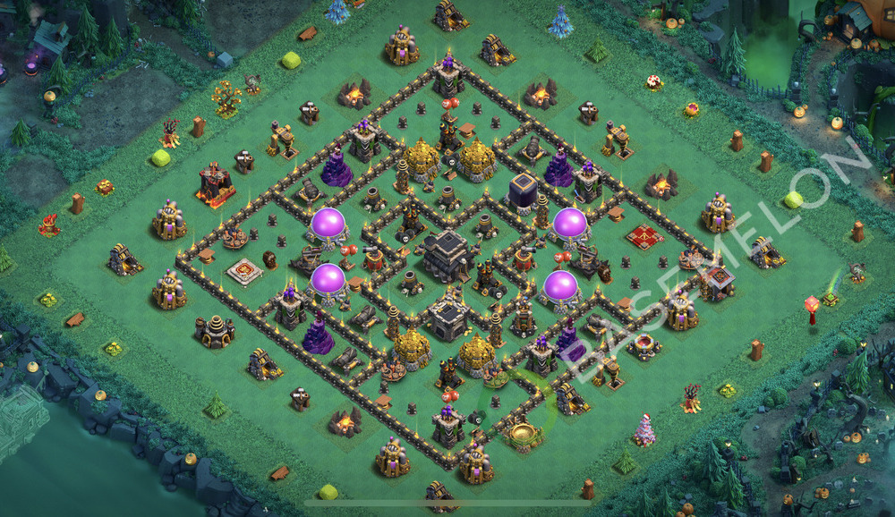 Hôtel de Ville Level 9 Farming Base  2026, Niveaux max, Hybride, Village #2662