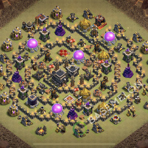 Rathaus Level 9 Krieg Base 2026, Anti 3 Sterne, Hybrid, Layout #2695