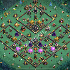 Rathaus Level 9 Verteidigung Base 2026, Max Level, Hybrid, Layout #2702