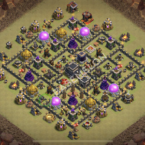 Aldea del Ayuntamiento Nivel 9 para Guerra, Anti 2 Estrellas, Híbrido Diseño 2026, #2726