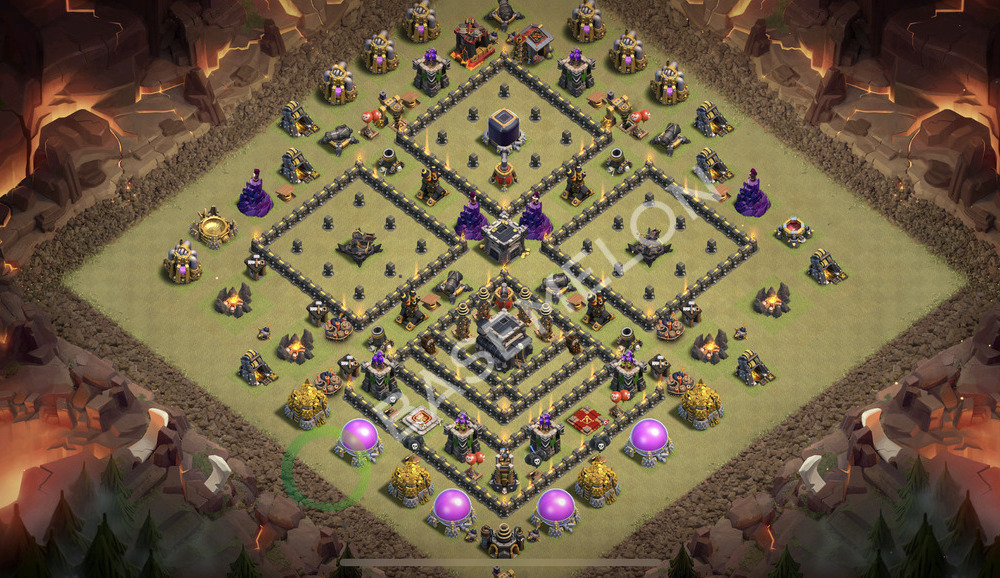 Town Hall Level 9 War Base Design 2026, Anti 3 Stars, Anti Everything, Layout #2784