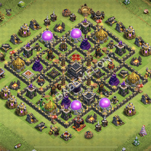 Town Hall Level 9 Farm Base Design 2026, Anti 3 Stars, Hybrid, Layout #3078