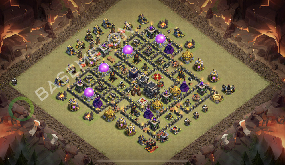 Town Hall Level 9 War Base Design 2026, Max Levels, Anti Everything, Layout #3149