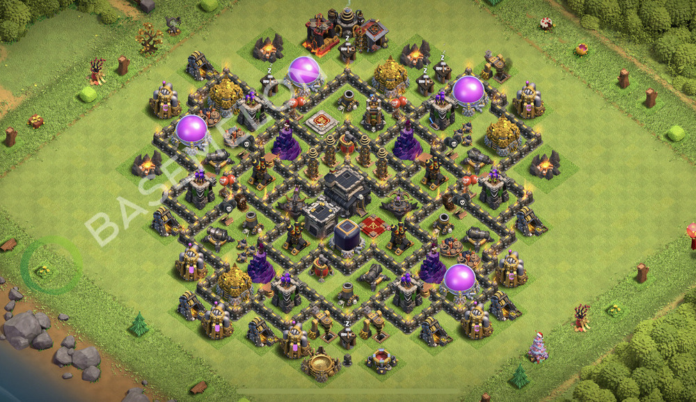 Town Hall Level 9 Trophy/Defense Base Design 2026, Anti Air, Anti 3 Stars, Layout #3192