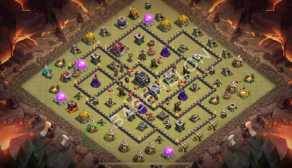 Town Hall Level 9 War Base Design 2026, Anti 2 Stars, Anti Everything, Layout #3428