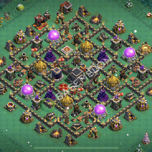 Aldea del Ayuntamiento Nivel 9 para Farming, Anti 2 Estrellas, Híbrido Diseño 2026, #3459