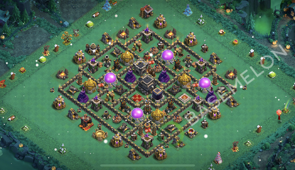 Aldea del Ayuntamiento Nivel 9 para Farming, Anti Todo, Híbrido Diseño 2026, #3469