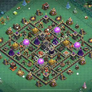 Aldea del Ayuntamiento Nivel 9 para Farming, Anti Todo, Híbrido Diseño 2026, #3469