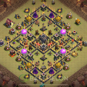 Rathaus Level 9 Krieg Base 2025, Anti Air, Layout #348