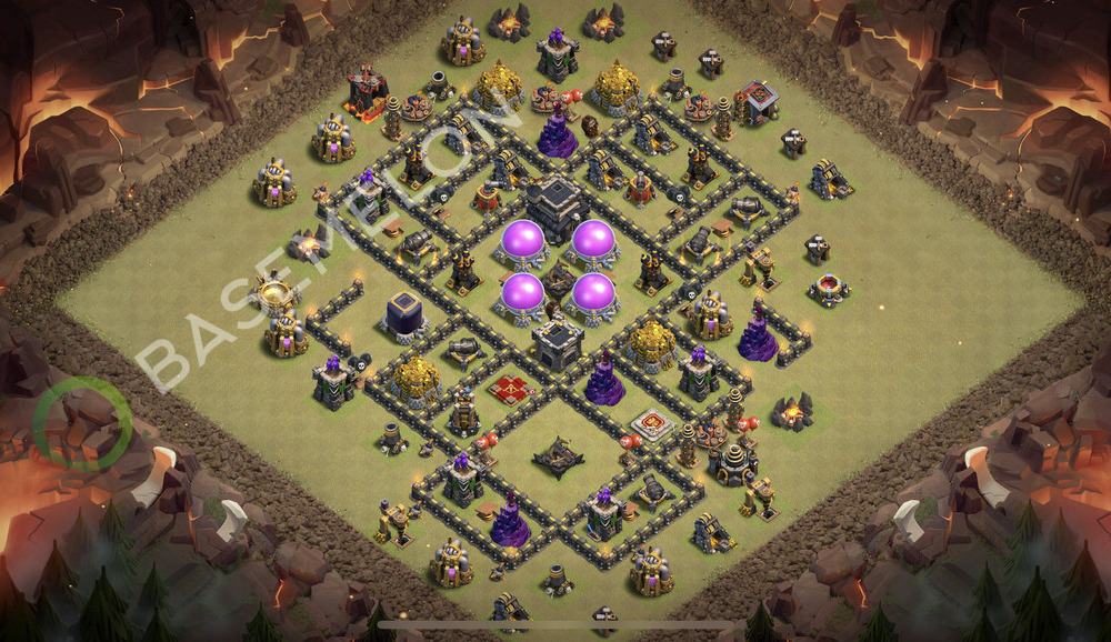 Town Hall Level 9 War Base Design 2026, Anti 3 Stars, Anti Everything, Layout #3493