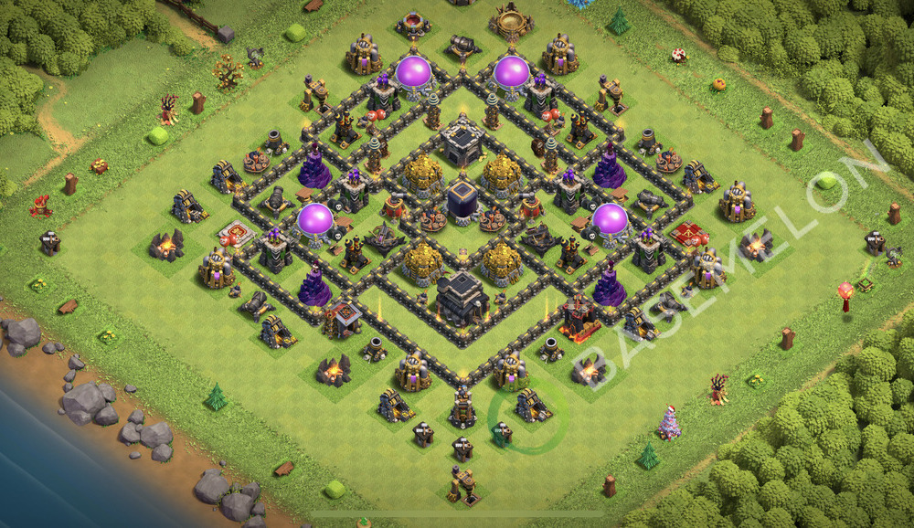 Town Hall Level 9 Farm Base Design 2026, Anti Everything, Layout #3512