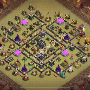Town Hall Level 9 War Base Design 2026, Anti 3 Stars, Anti Everything, Layout #3520