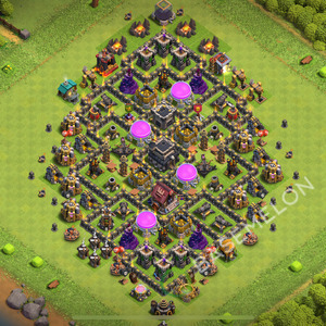 Rathaus Level 9 Verteidigung Base 2026, Layout #3916