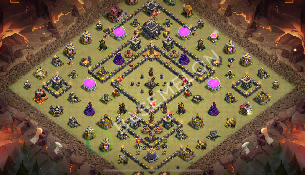 Aldea del Ayuntamiento Nivel 9 para Guerra, Anti Todo Diseño 2026, #392