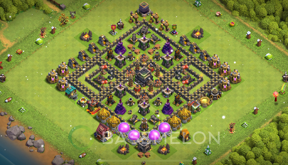 Town Hall Level 9 Trophy/Defense Base Design 2025, Layout #439