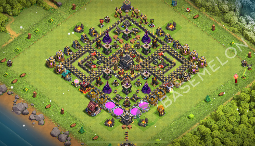 Town Hall Level 9 Trophy/Defense Base Design 2026, Layout #439