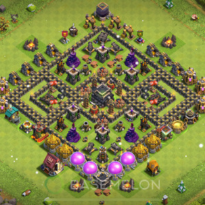 Town Hall Level 9 Trophy/Defense Base Design 2025, Layout #439